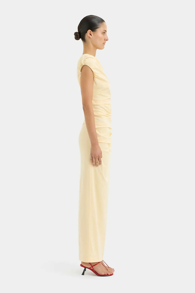 Sir The Label Giacomo Gathered Gown Butter - Dresses