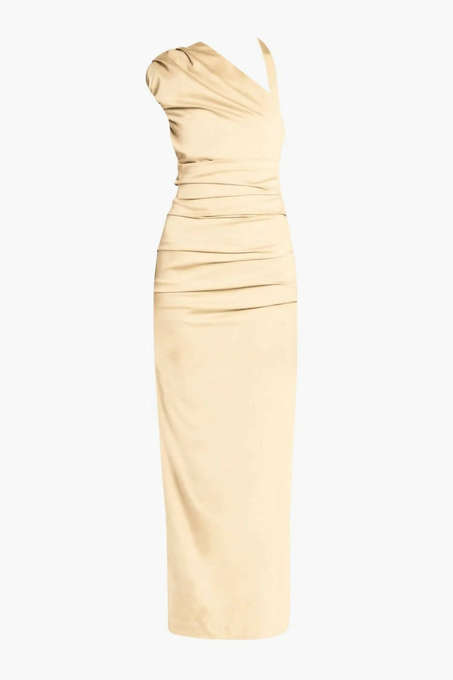 Sir The Label Giacomo Gathered Gown Butter - Dresses