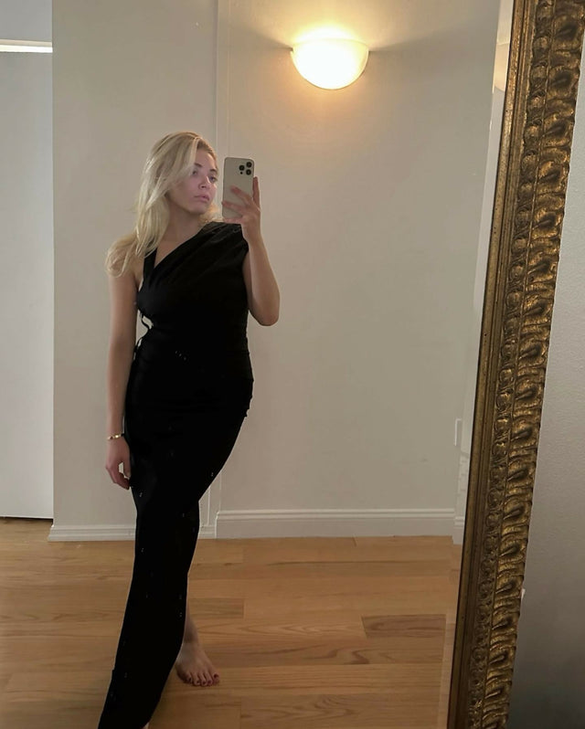Sir The Label Giacomo Gathered Gown in Black Size 10 - 10 / Black - Dresses