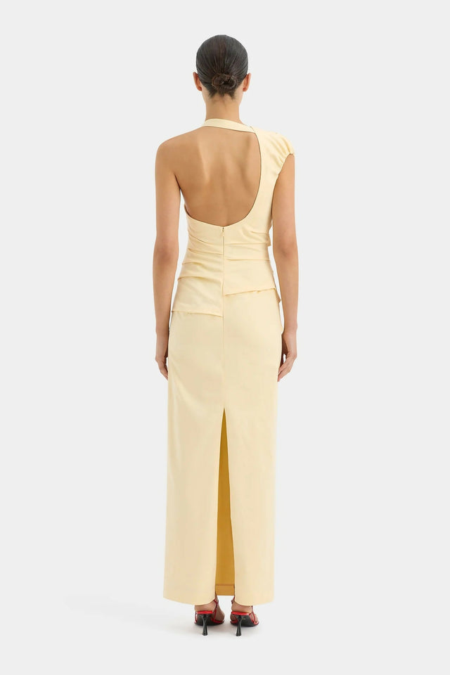 Sir the Label Giacomo Gathered Maxi Yellow - Dresses