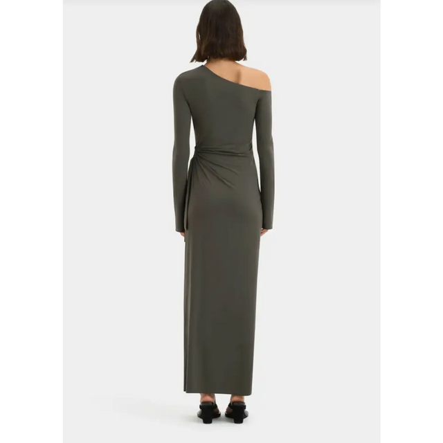 Sir The Label Hana Tie Maxi Dress - 10 / Gray - Dresses