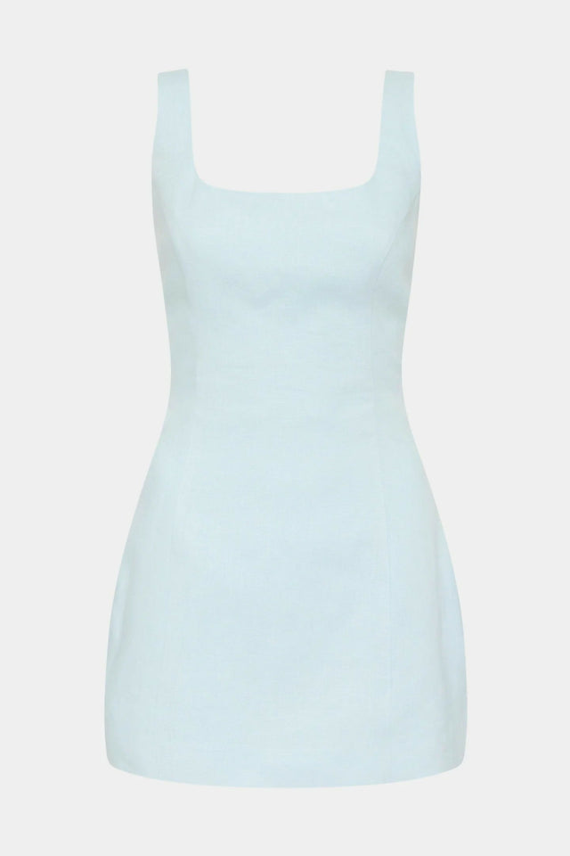 Sir The Label Iris Tie Mini Dress - 8 / Blue - Dresses