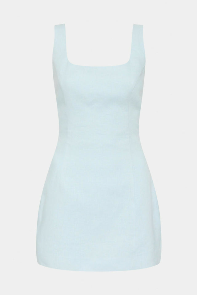 Sir The Label Iris Tie Mini Dress in Blue - Dresses