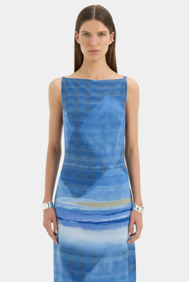 Sir The Label Isla Maxi Dress in Estela Azul - Dresses
