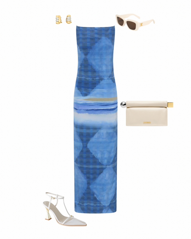 Sir The Label Isla Maxi Dress in Estela Azul - Dresses