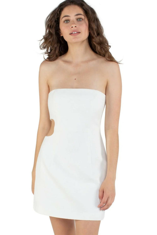 Sir the Label Jacque Mini Cutout Dress in White - 6 / White - Dresses