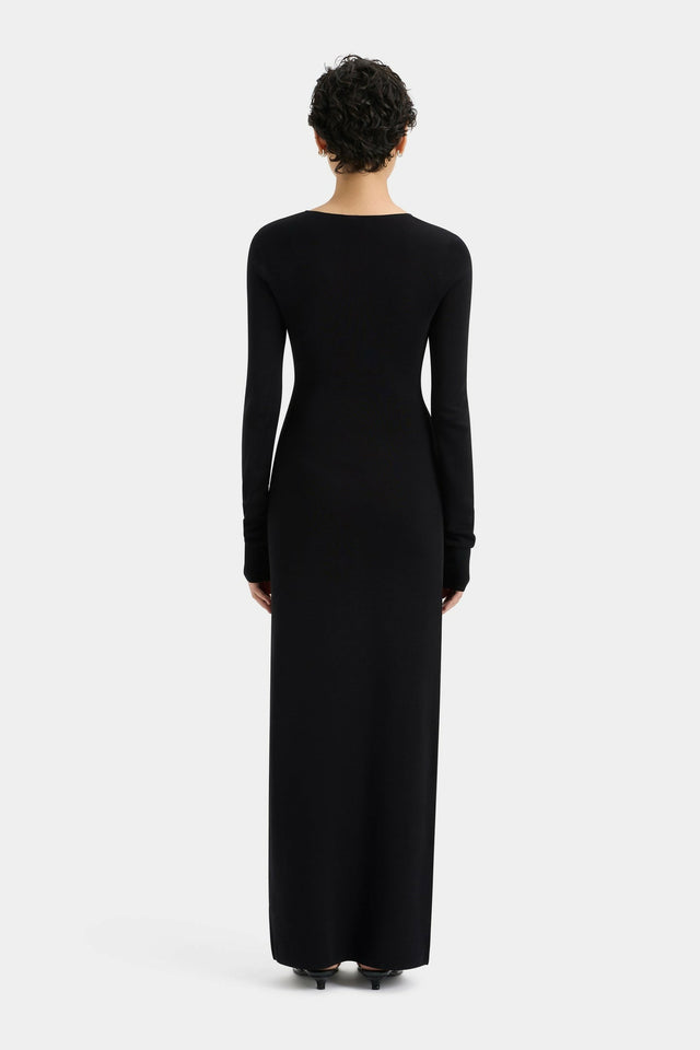 Sir the Label Kinetic Beaded Long Sleeve Maxi Dress Black Size /AU 6 - 6 / Black - Dresses