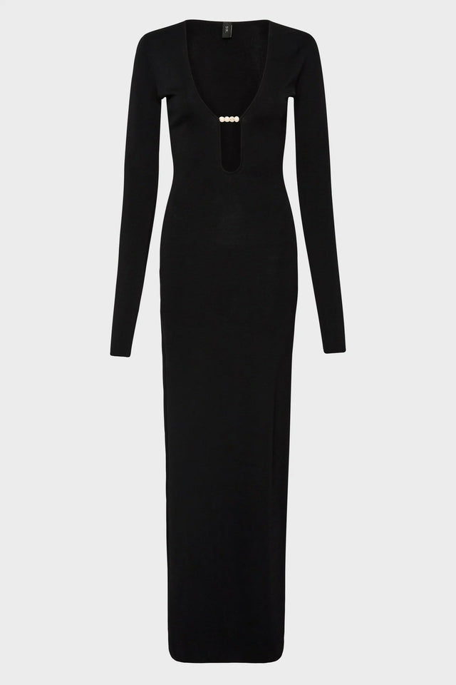 Sir The Label Kinetic Beaded Maxi Dress - 12 / Black - Dresses