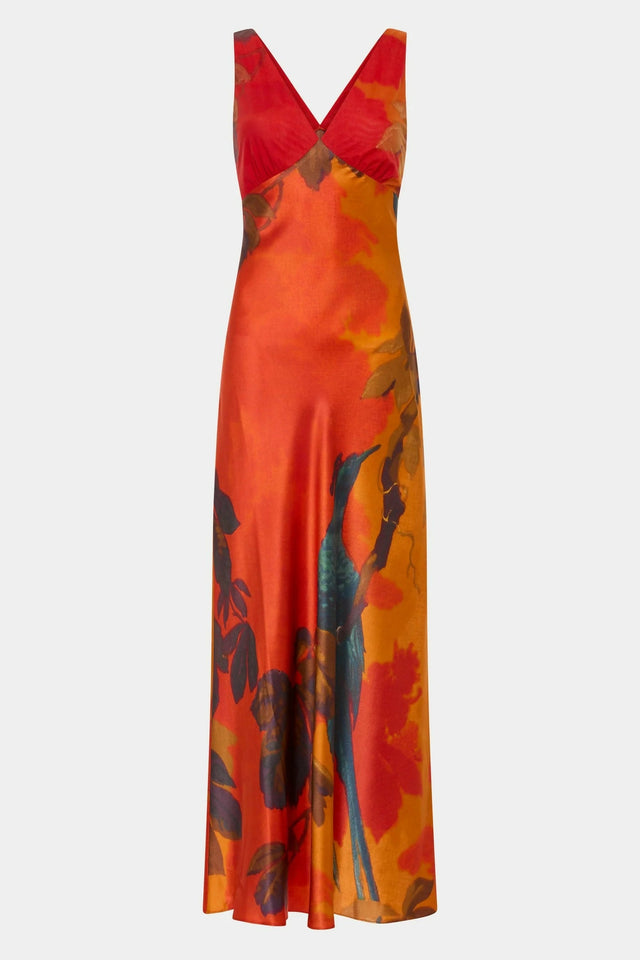 Sir the Label Lush V Neck Dress Wren Print Size AU 8 & 12 - Dresses