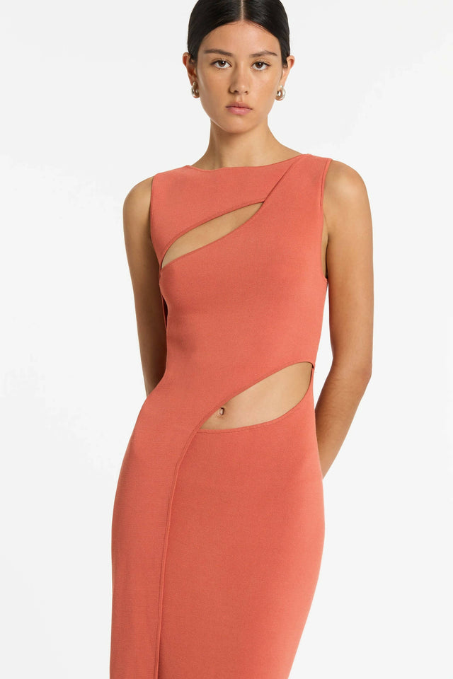 Sir The Label Nadja Maxi Dress in Terracotta - 8 / Terracotta - Dresses