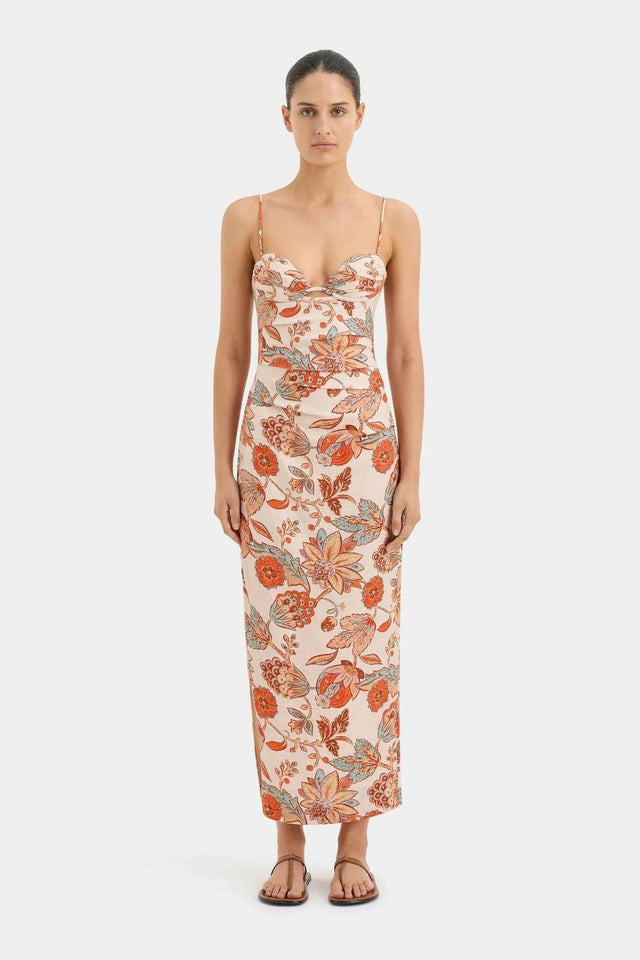 SIR - Sir The Label Noemi Wildflower Balconette Midi Dress
