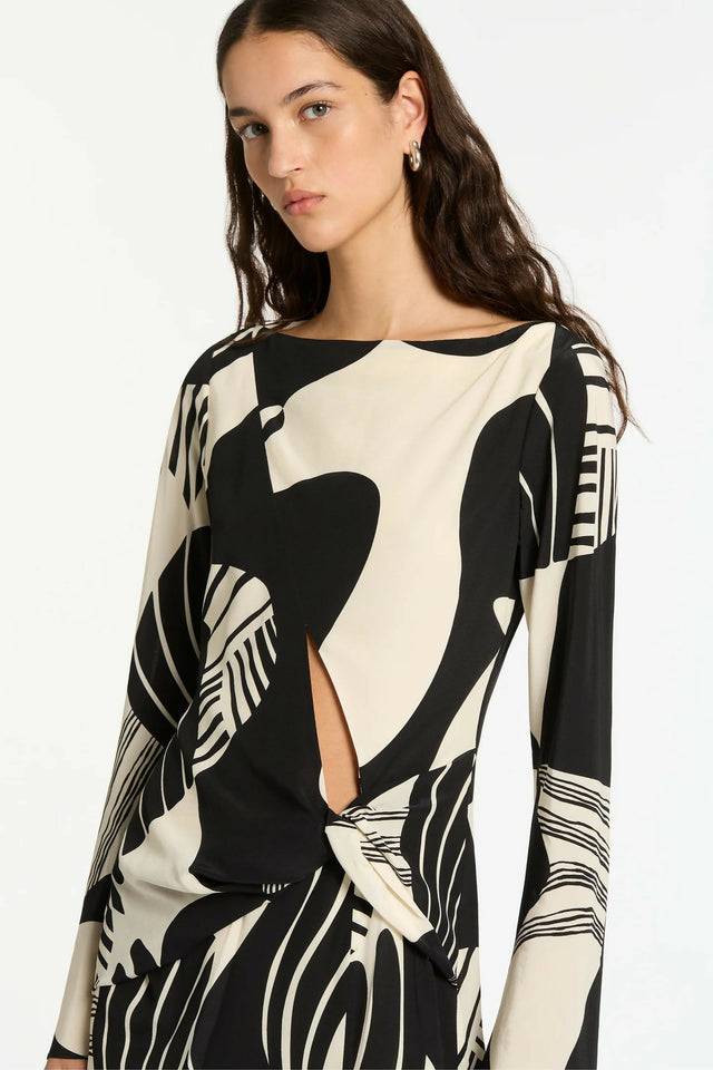 Sir The Label Realisme Twist Maxi Dress - 10 / Print - Dresses