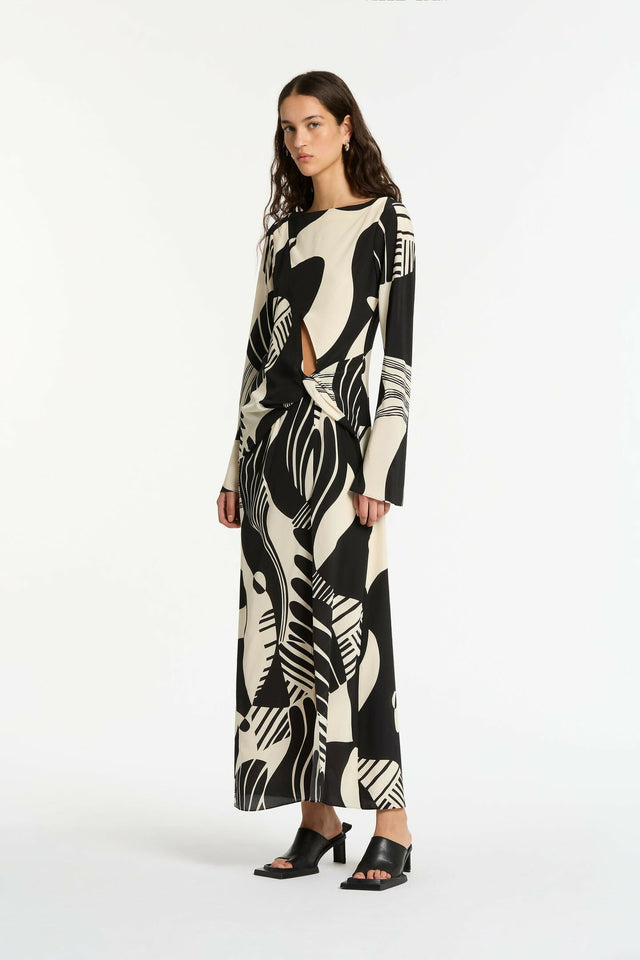 Sir The Label Realisme Twist Maxi Dress Print Size AU 6 - 6 / Multi - Dresses