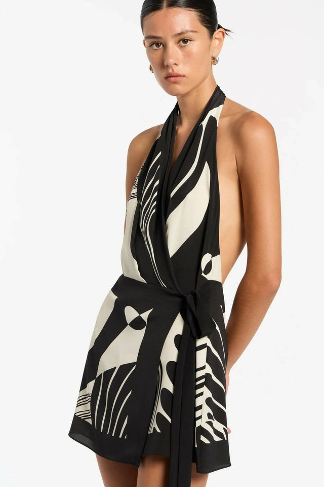 SIR - Sir The Label Realisme Wrap Halter Mini Dress