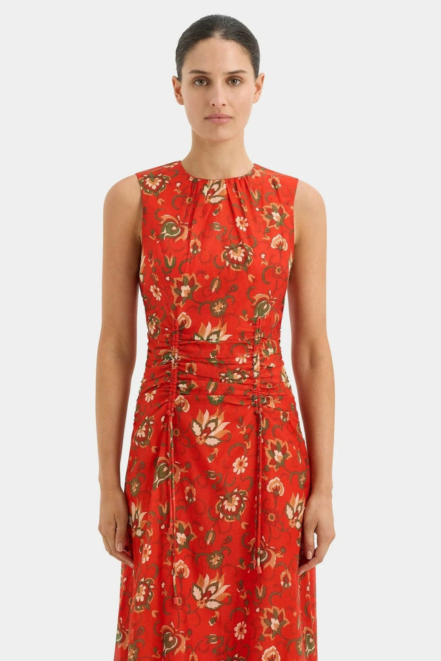 SIR - Sir the Label Reyes Ruched Midi Dress