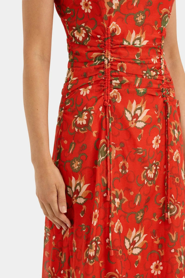 SIR - Sir the Label Reyes Ruched Midi Dress