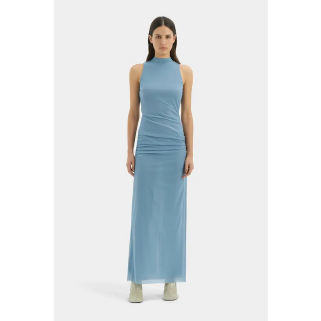Sir The Label Ruby Open Back Maxi Gown Aqua - Dresses