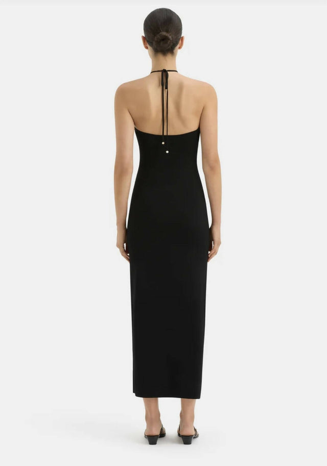 SIR - Sir The Label Salvador Black Beaded Halter Dress