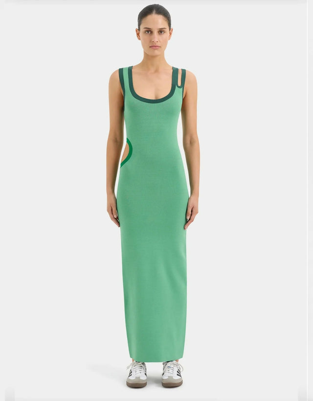 Sir The Label Salvador Cut Out Dress - 4 / Green - Dresses