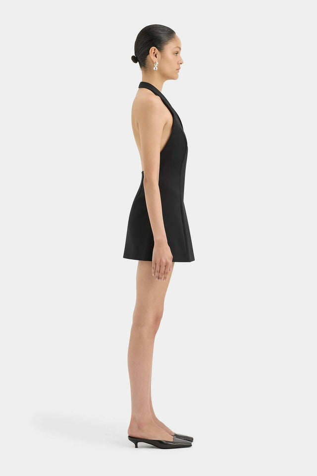 Sir The Label Sandrine Halter Mini Dress Black Size AU 12 - 12 / Black - Dresses