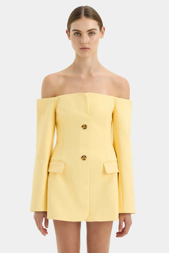 Sir The Label Sandrine Mini Dress in Limone Size 3/12 - 12 / Yellow - Dresses