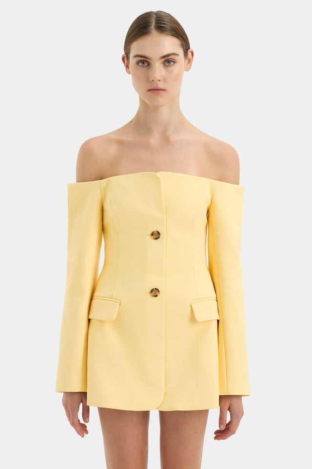 Sir The Label Sandrine Mini Limone Yellow - 8 / Yellow - Dresses