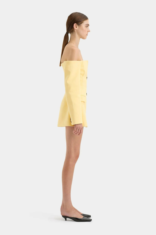 Sir The Label Sandrine Tailored Mini in Limone Size 8 10 - Dresses