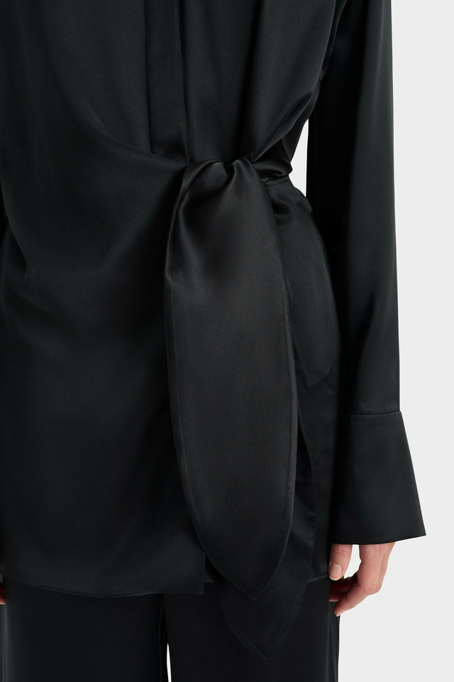 Sir The Label Sorrento Shirt Dress in Black - 6 / Black - Dresses