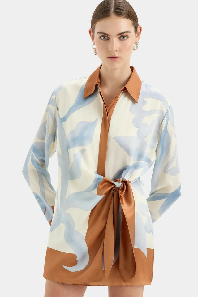 Sir The Label Sorrento Shirt Dress in Sciarpa Print / AU 6 8 10 12 & 14 - Dresses