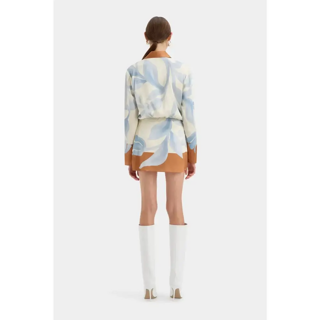 SIr The Label Sorrento Shirt Mini Dress Sciarpa Print Size 0P - 6 / Multi - Dresses