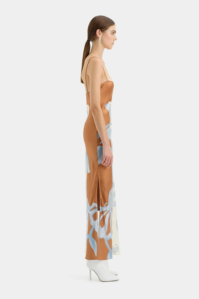 Sir The Label Sorrento Slip Dress In Sciarpa Print - 8 / Print - Dresses