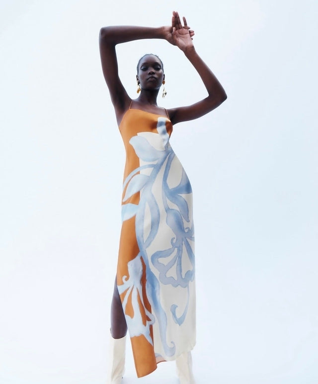 Sir The Label Sorrento Slip Dress in Sciarpa Size 1 / AU 8 - 8 / Print - Dresses