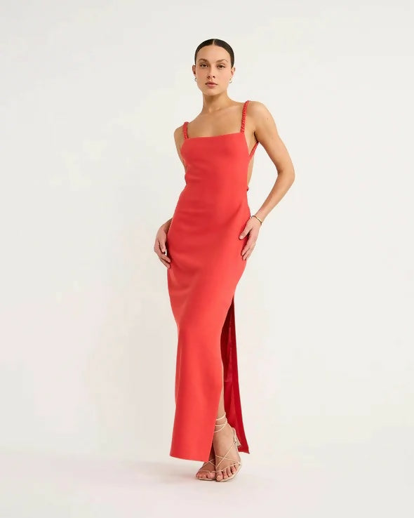 Sir The Label Spoerri Backless Gown - 6 / Red - Dresses