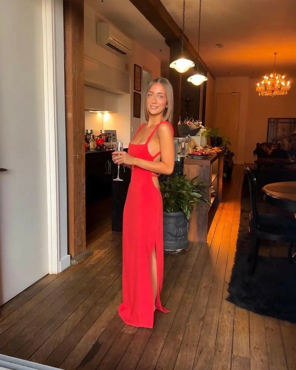 Sir The Label Spoerri Backless Gown - 6 / Red - Dresses