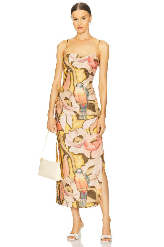 Sir The Label Talulah Column Midi Dress - 8 / Print - Dresses