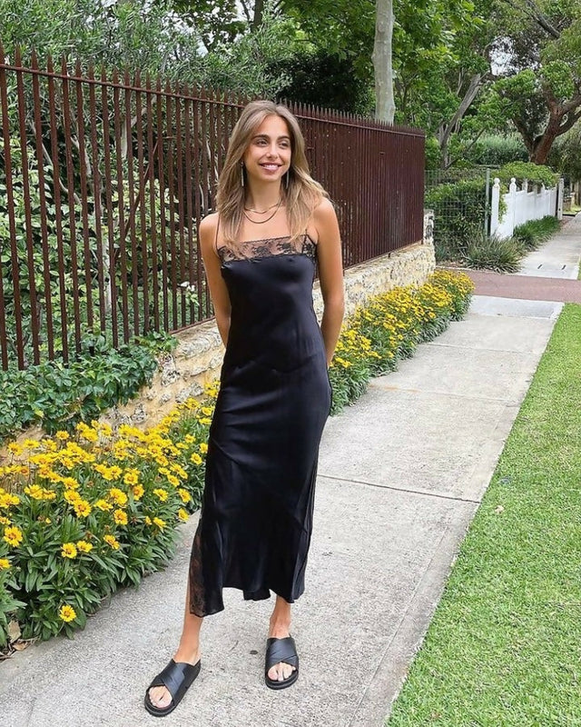Sir The Label Willa Bias Midi Dress - 4 / Black - Dresses