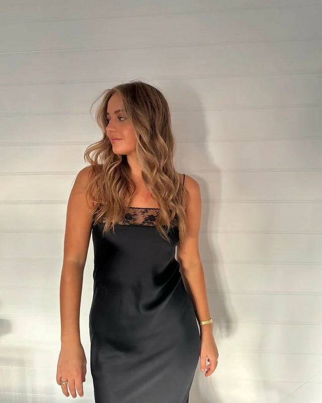 Sir The Label Willa Bias Midi Dress - 4 / Black - Dresses