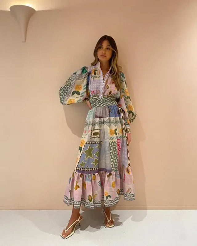 Alemais Emma Gale Shirtdress Multi Print