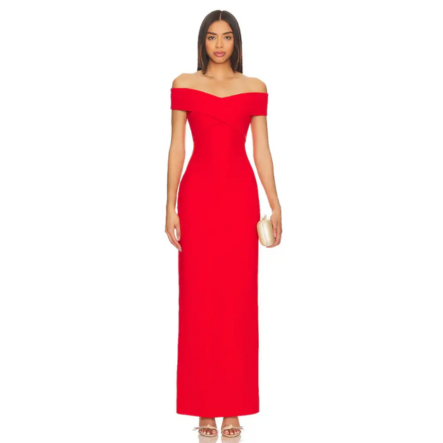 Solace London Ines Maxi - 6 / Red - Dresses