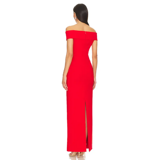 Solace London Ines Maxi - 6 / Red - Dresses