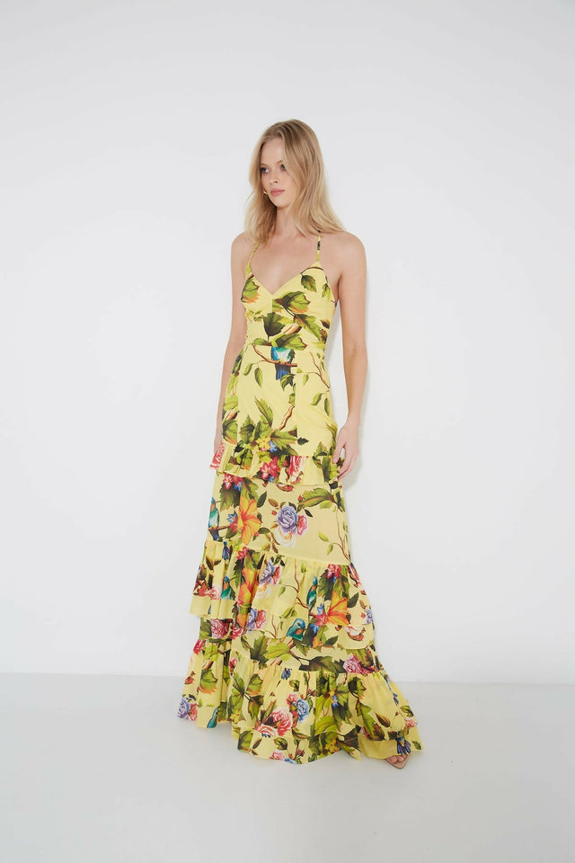 Sonya Florence Maxi Dress Royal Botanica Size S/AU 8 - Dresses