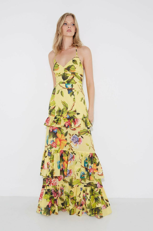 Sonya Florence Maxi Dress Royal Botanica Size S/AU 8 - Dresses