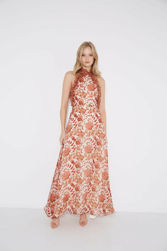 Sonya Moda Ajloun Maxi Dress - 8 / Floral - Dresses