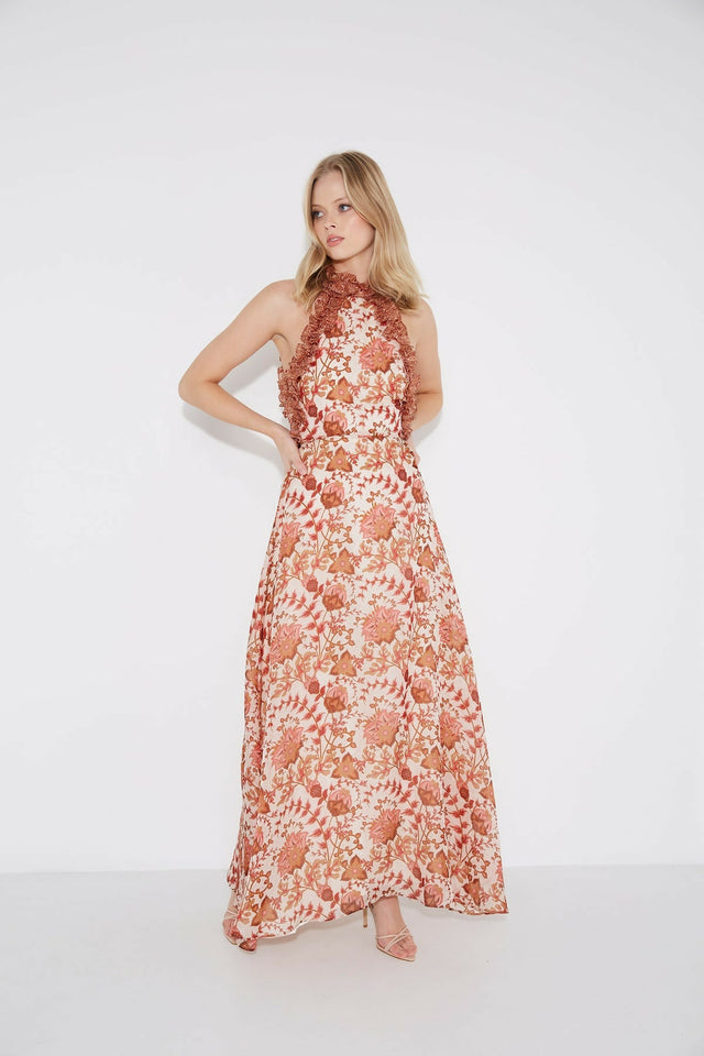 Sonya Moda Ajloun Maxi Dress - 8 / Floral - Dresses