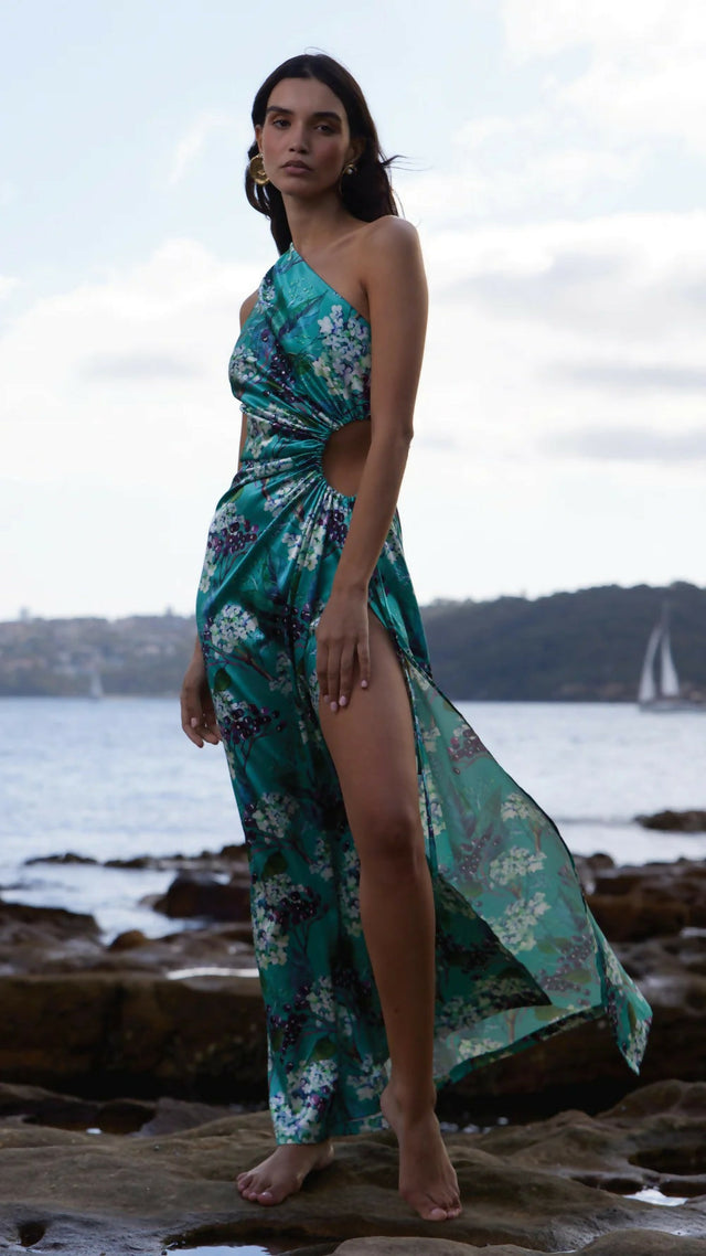 Sonya Moda Nour Maxi Dress In Fiori Di Sambuco Size 8 12 - Dresses