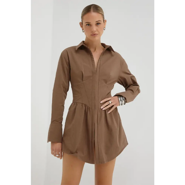 Sovere-Studio-reminisce-shirt-Dress-brown-womens-clothing2_jpg