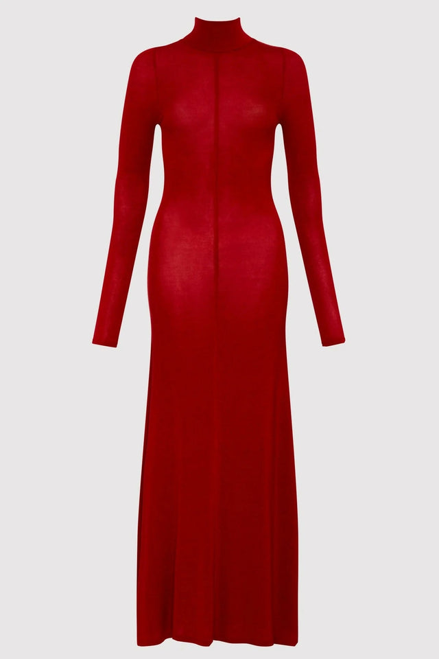 St Agni Jersey Maxi Dress in Rogue - 8 / Red - Dresses