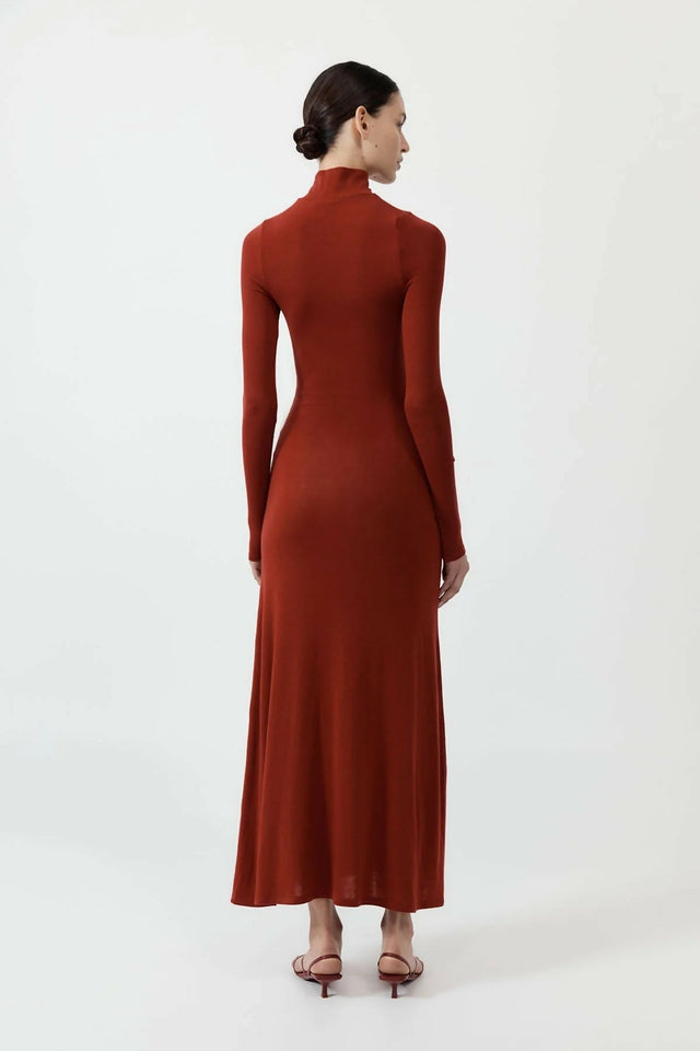 St Agni Jersey Maxi Dress in Rogue - 8 / Red - Dresses