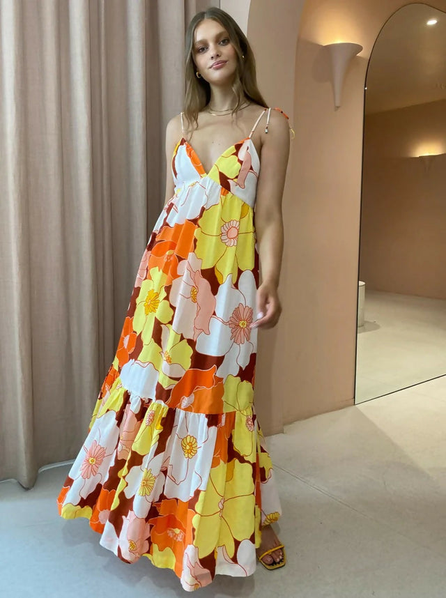 Steele Farida Maxi Dress - 8 / Floral - Dresses