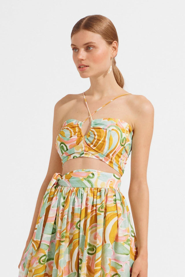 Steele Peta Allegro Midi Skirt & Crop Set Size 8 10 - 8 / Floral - Dresses